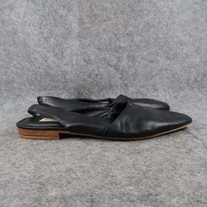 Partners Shoes Womens 8.5 Slingback Flats Fashion Comfort Vintage Leather Black